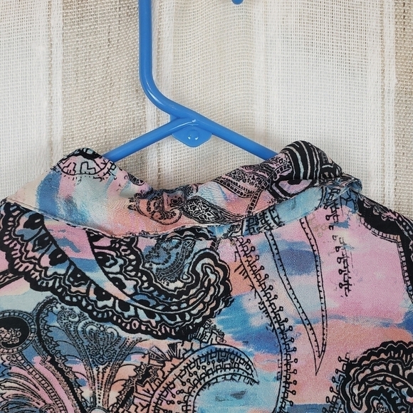 Rebecca‎ Minkoff 100% Silk Blouse Paisley Size 0 - Picture 6 of 11